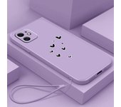 Funda de silicona con borde recto y cordón con diseño de hojas y corazones N83 para Xiaomi Poco X5 F6 Redmi Note 13 Pro 12C Realme C55 Huawei, funda a prueba de golpes Xiaomi 10T Pro/10T