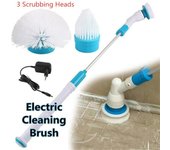 Cepillo de limpieza eléctrico 3 cabezales de fregado inalámbrico multifuncional impermeable cepillo giratorio automático azulejo pared espacio cepillo de cocina limpieza del hogar AU Plug