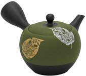 Tetera Tokoname Ware Shokei 17 Midorimarunota Tetera Konoha 300 ml Ceramesh para Sencha Hecho en Japón En caja T1528 9-145 No.