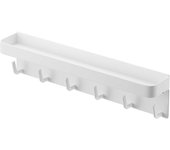 Gancho y bandeja para llaves magnéticos Yamazaki Jitsugyo, color blanco aprox.. Almacenamiento de accesorios para llave de entrada inteligente 2754 (ancho 24,5 x profundidad 4,5 x alto 6 cm)