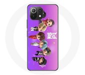 Coque pour Xiaomi Mi 11 Lite BTS TinyTAN Animation Affiche RM Jin Suga J-Hope Jimin Jungkook Et V Mic Drop Danse