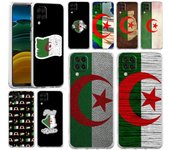 Funda transparente con bandera de Argelia para Samsung A54, A52, A50, A70, A10, A30, A40, A20S, A20E, A02S, A12, A14, A22, A24, A42, A34, A32, 5G y A04s. Samsung A20E