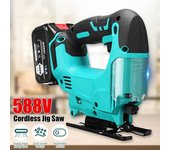 Sierra caladora eléctrica inalámbrica de 120 mm, 588 V, 3500 RPM, herramienta eléctrica portátil multifunción para carpintería con batería Makita Only machine