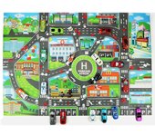 83*58CM niños DIY mapa de aparcamiento juguetes bebé escalada esteras de juego juguetes para niños hoja de ruta de estacionamiento de la ciudad