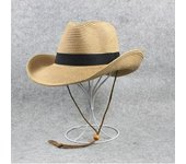 Sombrero de paja plegable de ala grande para hombre para viajes de verano XXXL 62cm café oscuro