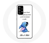 Funda para Samsung Galaxy A13 4G / A13 4G Lite Cita Lilo y Stitch Ohana Blanca