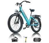BURCHDA - Bicicleta eléctrica urbana para adultos, 26 pulgadas, batería de litio 48V20AH, 3.0 Fatbike, AZ26 1000W, 45KM/H