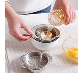 Tamiz de acero inoxidable para comida de atún, colador de latas, tapas de prensa de aceite, removedor de escurridor