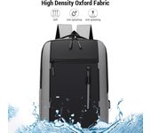 Bolso de negocios para hombres Mochila para computadora portátil de gran capacidad USB Bolso de hombro profesional para hombres ejecutivos gris