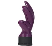 Cubierta difusora de secador de pelo universal con forma de mano, capucha de silicona para peluquería, secador de peluquería púrpura