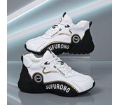 Zapatos deportivos y de ocio de piel cómodos para hombre y mujer. 44 blanco