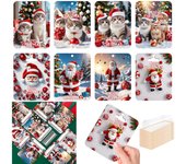 Colgante de billetera con árbol de Navidad, colgante de árbol de Navidad, colgante sorpresa, juego de decoración para fiestas con forma de bola rojo