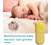 Cortauñas eléctrico para bebés con 6 cabezales de pulido Cortaúñas automático recargable ajustable de 2 velocidades Pulidor de uñas y pies multifuncional color rosa