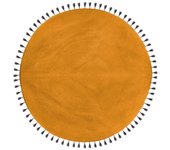 Tapis rond coton  Pop  diamètre 120 cm Atmosphera - Ocre