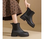 Botas de lluvia Martin impermeables de tubo medio para mujer para trabajo al aire libre 36 negro