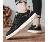 Zapatillas de lona de moda, zapatos de moda para el trabajo, suela de plataforma, invierno, casual, versátil, deportivos 2024, zapatos negros de tablero, zapatos de hombre 39 caqui