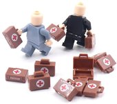 Maleta moderna, caja médica, botiquín de primeros auxilios, soldado del ejército, minifiguras militares MOC, bloques de construcción, juguete para niños