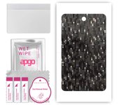 apgo Protective Skin Sticker for the back compatible with Alcatel 3T 8, Wrap Film, Foil, Vinyl - Pattern Carbon Black Pixel