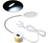 AC110-250V 1W 21LEDs lámpara de luz para máquina de coser perilla giratoria regulable brillo ajustable fijo EU Plug