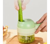 Cortador de verduras eléctrico de mano, máquina de cocina portátil, pelador, triturador de ajo, herramientas multifuncionales para cortar verduras verde