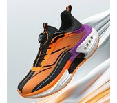 Zapatos para correr para hombre, zapatillas deportivas transpirables para hombre, con cordones, cómodos zapatos casuales para caminar, calzado de entrenamiento atlético 30 naranja