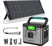 Central eléctrica generadora de energía de 500W(Pico 1000W) Cargador de banco de energía con generador solar SWAREY S500 Pro de 518 Wh y panel solar de 200 W