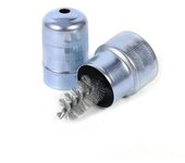 Limpiador de terminales de poste de batería de coche, cepillo para suciedad y corrosión, herramienta de limpieza manual gris