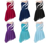 Niños Niñas malla empalme gasa Ballet danza leotardo espalda hueca vestido Ropa de baile lentejuelas diamantes de imitación figura patinaje sobre hielo disfraz 5-6 Years borgoña