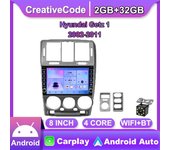 WIFI Radio de coche Multimedia estéreo para Hyundai Getz 1 2002-2011 con botón perilla Android 2Din GPS Navi Carplay Auto 2 + 32GB 2+32GB
