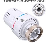 Válvula de Control termostático del radiador, termostato de suelo ajustable, Control de válvula de calefacción M30 * 1,5 T X8W0 white-One-size