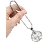 Batidor de bobina de resorte de acero inoxidable, batidor de alambre para crema, huevos, salsa, crema, mezclador de mano, herramienta de cocina para mezclar y revolver 1pc