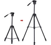 Trípode portátil Kingjoy VT-1500 para cámara de viaje y vídeo, compatible con DSLR y smartphones