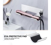 Soporte para plancha de pelo, ahorra espacio y es ideal para el hogar. plata