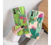 Funda de TPU con diseño de cactus para iPhone XR 7 8 14 15 11 12 13 X XS Pro Max Xiaomi Redmi 13C Note 9 Samsung A22 S23 S24 Ultra Plus VIVO Samsung A34 5G cuero de búfalo