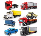 Camión de ciudad, vehículo, camioneta, transporte de carga pesada, modelo, bloques de construcción, maquinaria, tienda, furgoneta, carro creativo, cosechadora, coche, juguete para niños