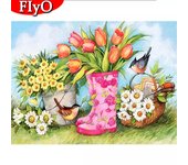 Pintura de diamante pájaro Animal completo cuadrado redondo Kit para manualidades bordado de diamantes flor mosaico botas arte Rhinestone decoración del hogar Full Round (20X30CM)