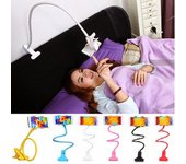 Soporte para teléfono con brazo Flexible giratorio 360, soporte para tableta perezosa, soporte para teléfono móvil 73 cm color rosa