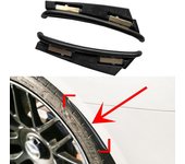 Para Mercedes S205 W205 C180 C200 C250 C300 C43 S213 W213 E200 E250 E300 E43 AMG Parachoques Guardabarros Extensión de labio de ceja de rueda Black