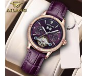 AILANG Nuevo Reloj para Mujer Reloj mecánico Completamente automático Reloj Multifuncional para Mujer Resistente al Agua