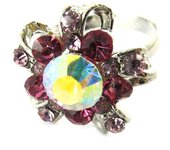 Les Trésors De Lily [B9026] - Anillo 'Rosalie' Rosa rosa brillante