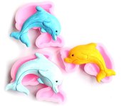 Molde de silicona para fondant con forma de delfín, herramienta para decorar tartas, molde para pasta de goma y chocolate A