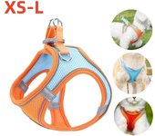 Chaleco transpirable para pasear al aire libre con correa para el pecho, cuerda de tracción reflectante, suministros para mascotas para chihuahuas, perros pequeños y grandes, talla XS-L XS negro