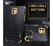 Funda de cuero con patrón de cocodrilo para Xiaomi Mi 11 12 12T 12X 12S 10 10T 11i 11T Pro Xiomi Mi12 Mi11T Mi10 Mi11 Lite For Mi 11 rojo