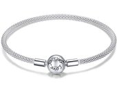 Adorno de plata con motivo amor para siempre amor,pulsera de serpiente 17cm plata