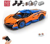 MOULD KING-juguetes técnicos de construcción de automóviles para niños, aplicación RC motorizada, coche de carreras Speedtail, modelo de ladrillos MOC, regalos de cumpleaños naranja