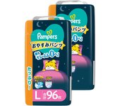 Pantalones de dormir Pampers L, 96 piezas, 2 unidades [Talla de pantalón] (9 ~ 14 kg) (48 paquetes) [Artículo del caso]