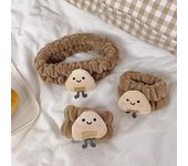 Bonita muñequera de microfibra para lavarse la muñeca, muñequeras absorbentes para lavarse la cara, muñequera para el sudor que evita la entrada de líquidos Rice ball headband