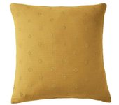 Taie d'oreiller Brodée Déco  Gaïa Boho  60 x 60 cm & 50 x 70 cm  Gaze de Coton  - Gaïa Boho Safran - 60 x 60 cm