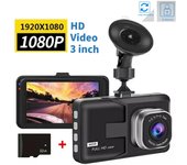Cámara de tablero para automóvil de 1080P, video de conducción de 3 pulgadas, grabadora de bucle DVR para automóvil con visión nocturna delantera y trasera, sensor G, accesorios para automóvil Single lens