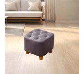 Reposapiés pequeño, reposapiés, taburete otomano, pie cuadrado para apartamento, hogar, sofá marrón